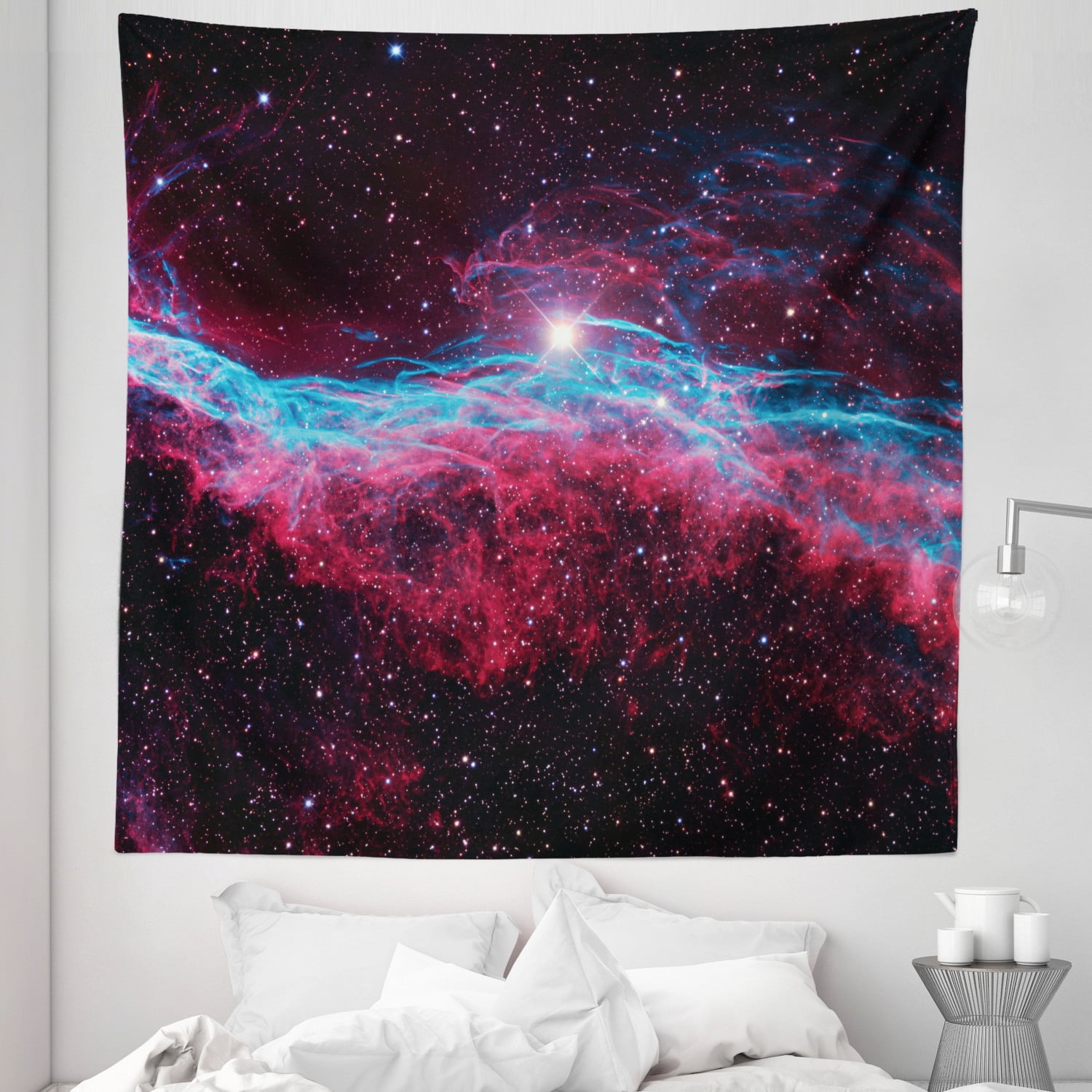 Nebula Tapestry, Science Cosmos Outer Space Galaxy Print Universe Stars  Astronomy Nebula Theme, Fabric Wall Hanging Decor for Bedroom Living Room  Dorm, 5 Sizes, Magenta and Black, by Ambesonne - Walmart.com