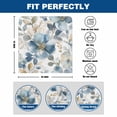 thumbnail image 6 of Spring Flower Dining Chair Back Cover Only, Vintage Blue Yellow Foral Leaves Wildflowers Set of 4 Chair Back Covers, Removable Washable for Dining Room, Banquet & Holiday Decoration, 6 of 9