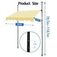 thumbnail image 3 of YXSC Manual Retractable Awning 98"x118", Retractable Awnings for Patio, Door or Window - No Drilling Required, Canopy with UV Protection and Waterproof, for Backyard Garden Balcony, Beige, 3 of 12