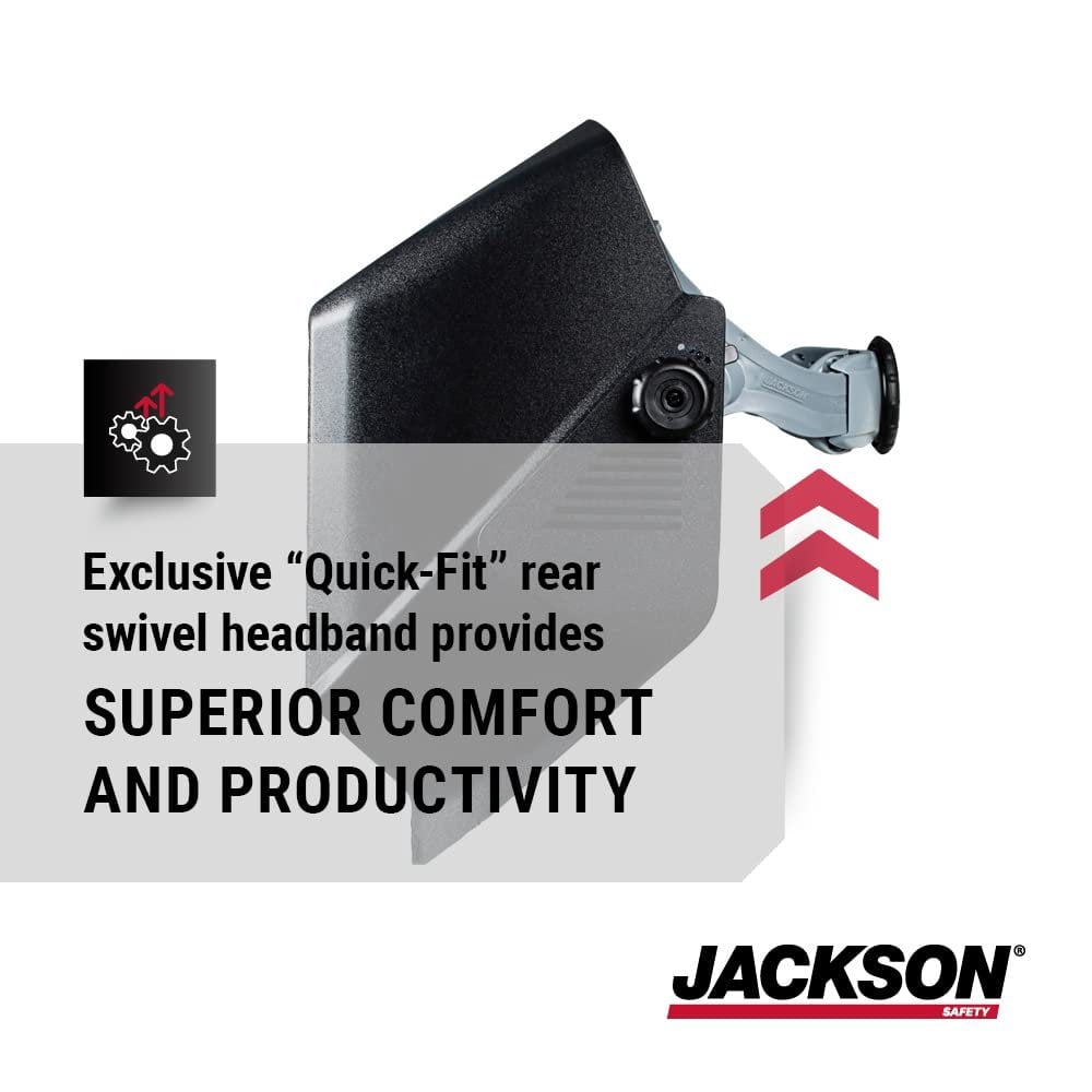 Jackson Safety Ultra-Lightweight Insight HSL-100 Welding Helmet with Digital Variable Auto Darkening Filter, Nylon, HSL-100, Black, Universal Size, 46129
