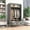 Grey, variant on Portable Clothes Closet Rolling Door Wardrobe with Hanging Rack Non-Woven Fabric Storage Organizer with Three Drawer Boxes No-Tool Assembly-35. 4" L X 17. 7" W X 67" H, Portable Closets