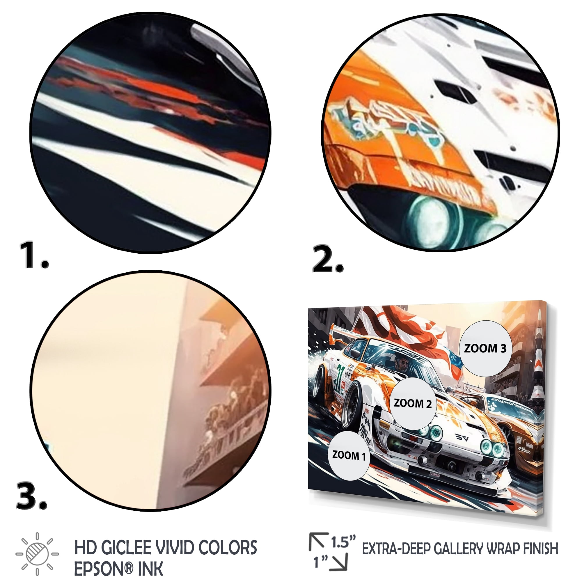 Designart Tokyo Japan Driving Car VI Canvas Wall Art