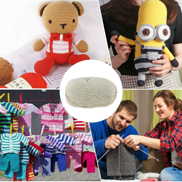 TureClos Crochet Yarn Sweater Scarf Gloves Toys Bundle Crafts