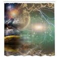 thumbnail image 3 of Ambesonne Colorful Shower Curtain, Eagle Thunder Clouds, 69"Wx70"L, Multicolor, 3 of 5