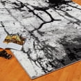 thumbnail image 2 of Ladole Rugs Abstract Pattern Modern Contemporary Area Rug - Durable Room Decor Amazing 6x8 Carpet for Living Room, Bedroom, Kitchen, and Office - Grey and Cream, 6x9, 6'5" x 9'5"(200cm x 290cm), 2 of 6