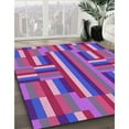 thumbnail image 3 of Ahgly Company Machine Washable Indoor Square Transitional Medium Purple Area Rugs, 3' Square, 3 of 7