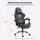 thumbnail image 5 of Silla gaming de Ergonómica VBELL Reclinable,  masaje lumbar con USB, reposapiés retráctil, ajustable, 5 of 6