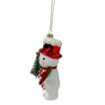 thumbnail image 3 of Northlight 5.5" White and Red Glass Snowman Christmas Ornament, 3 of 6