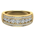 thumbnail image 4 of 1.00 CT Three Rows Graduating Diamond Wedding Band Ring 18K Gold (G,VS), 4 of 5