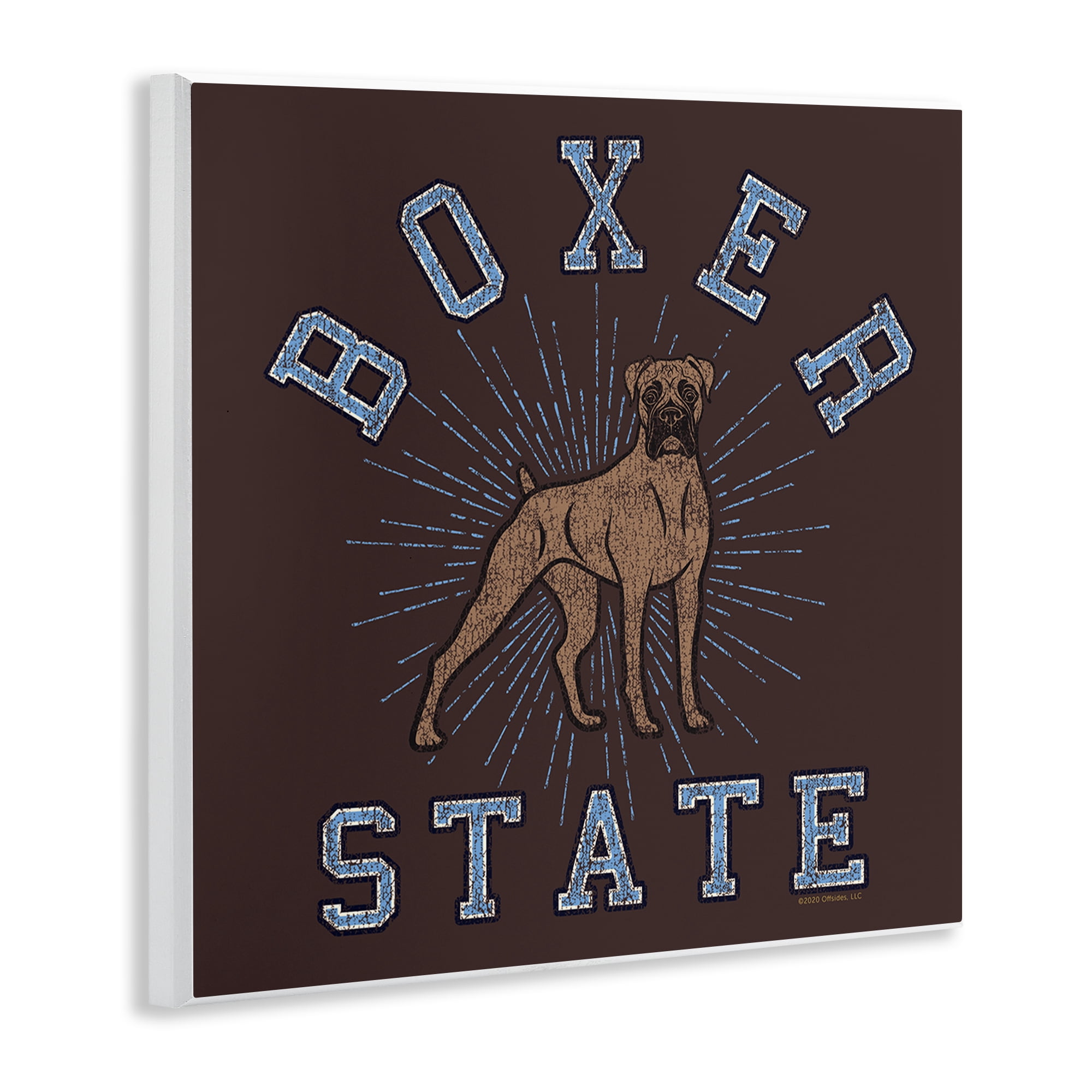 Stupell Industries Vintage Boxer State Novelty & Humor Painting Unframed Art Print Wall Art, 12 x 12