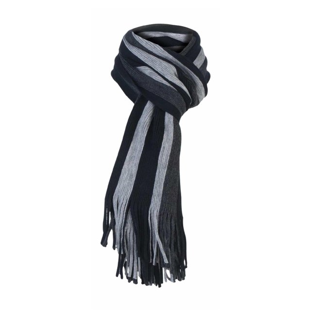 Giovanni Cassini - Mens Italian Inspired Warm Knitted Striped Winter Scarf One Size