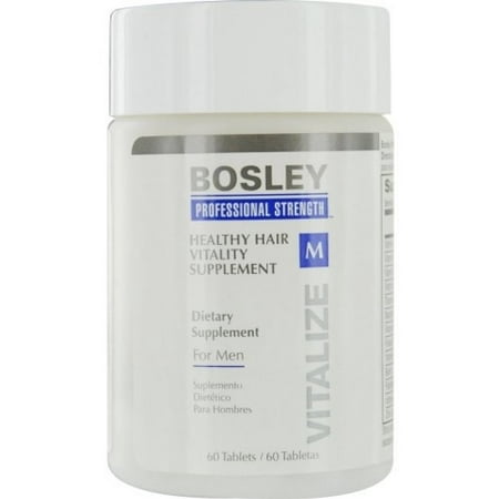 Healthy Hair Vitality Supplement by Bosley for Men, 60 (Best Hair Supplements For Hair Loss)