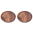 thumbnail image 1 of 2X Tablero Redondo de Madera Maciza Entero de Madera de de Madera de Té Postre Cena de Desayuno, 1 of 8
