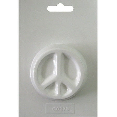Soapsations Soap Mold, Round Peace Sign, 2.5" x 2.5"