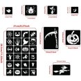 thumbnail image 4 of Kit de plantillas de tatuajes con purpurina XMASIR Halloween para niños, 45 unidades, 4 of 7