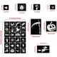 thumbnail image 4 of Kit de plantillas de tatuajes con purpurina XMASIR Halloween para niños, 45 unidades, 4 of 7
