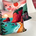 thumbnail image 3 of Native America National Park Decor Forest Waterfall Throw Pillow Covers Sunset at Canyon Pillow Covers 4 Set Landscape Outdoor Pillow Cases Cushion Cover for Living Room Couch Sofa Gift(18 x18 Inch), 3 of 6
