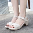 thumbnail image 2 of Mostsola Sandals for Women Casual Dressy Platform Heels Adjustable Ankle Strap Summer Pumps Shoes, 2 of 9