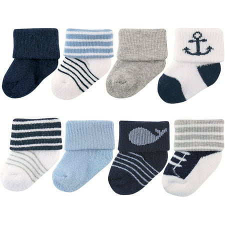 Luvable Friends Socks 8-Pack, (Baby Boys)