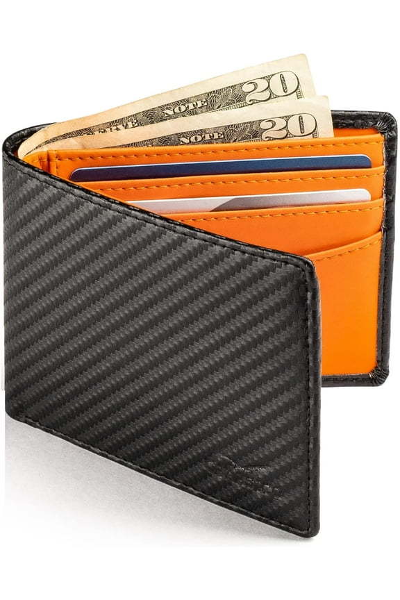 Wallet for Men's - Vintage Leather Slim Bifold RFID Blocking Packed in Stylish Gift Box