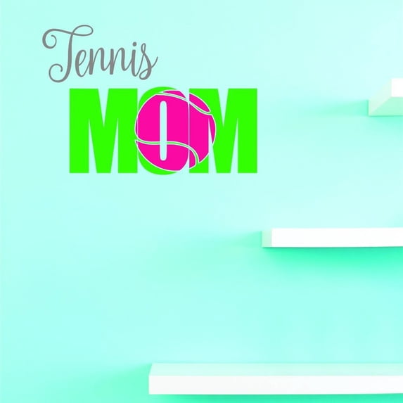 Custom Decals Tennis Mom Wall Art Size: 10 X 20 Inches Color: Multi
