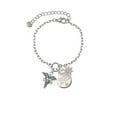 thumbnail image 2 of Delight Jewelry Silvertone Caduceus - LPN Silvertone Discover Dream Explore Zoey Charm Bracelet, 6.5+2" Extender, 2 of 4
