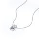 thumbnail image 3 of JeenMata Hermoso Collar Colgante de Moissanita de Corte Princesa de 1 Quilate en Baño de Oro Blanco de 18 K sobre Plata, 3 of 5