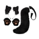 thumbnail image 2 of Orejas y cola de zorro para cosplay para mujeres y niñas, accesorios de cosplay, disfraz de Halloween de peluche negro, 2 of 9