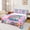 Pink Blue, variant on Feelyou Summer Ice Cream Baseball Twin Sheets for Girls, Pink Glove Drip Bedding, 3pcs, 1 Flat Sheet, 1 Fitted Sheet and 1 Pillowcase