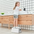 thumbnail image 4 of Uncle Wu Kids Step Stool - Potty Training Stool - Slip-Resistant Surface One Step Stool for Kids/Adult (Gray White), 4 of 8