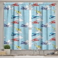 thumbnail image 2 of Ambesonne Vintage Airplane Valance & Curtain, Sketch Planes, 55"x24", Multicolor, 2 of 6