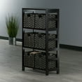 thumbnail image 4 of Leo 7-Pc Storage Shelf with 6 Foldable Woven Baskets, Espresso & Chocolate, 4 of 7