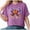 Purple, variant on TOWED22 Halloween Shirt for Women Cute Ghost Vintage Graphic Halloween Tshirt for Party Short Sleeve Fall Shirt(Khaki,M)