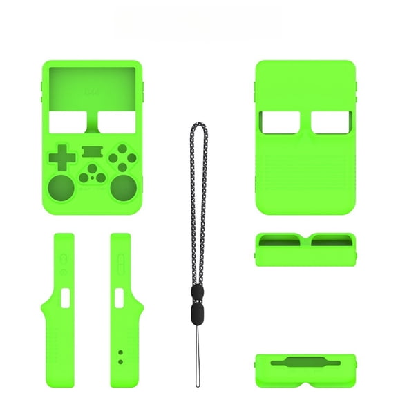 Silicone Case for R36S Console Soft Skin Case Cover Protective Shell Sleeve Anti-Scratch Protector Game Accessories-Green