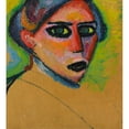 thumbnail image 3 of Alexej von Jawlensky 12x13 Black Modern Framed Museum Art Print Titled - Woman's Face, 3 of 5