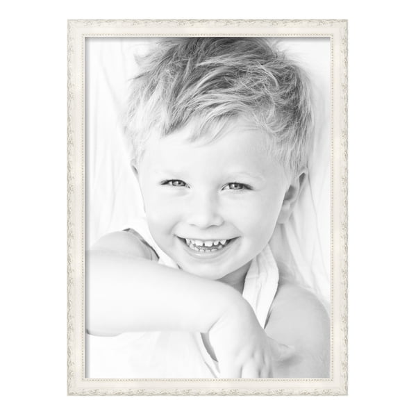 ArtToFrames 21" x 29" Classic White Picture Frame, 21x29 inch White Wood Poster Frame (WOM-5004), Pack