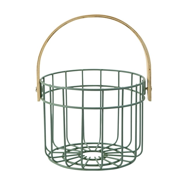 Cesta organizadora para huevos, contenedor metálico, huevera, huevera de alambre de gallinero Verde s