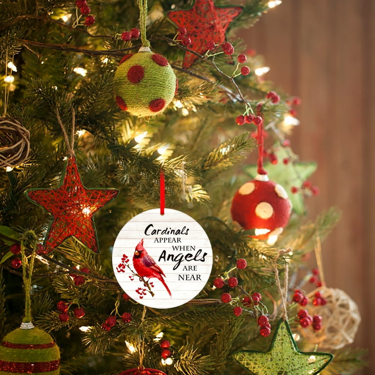 WaaHome Cardinals Appear When Angels are Near Christmas Ornaments