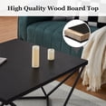 thumbnail image 5 of CLIPOP Square Coffee Table Metal Frame Modern Industrial&nbsp;Style for Living Room,Black, 5 of 10