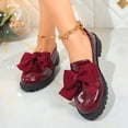 thumbnail image 7 of Taylonsss Women's Patent Leather Loafers with Bow Decor Chunky Heel Shoes Casual Comfortable Slip-On British Style Fall Winter Daily Wear, 7 of 7