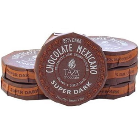Taza Chocolate Organic Mexicano Disc 85% Dark Chocolate, Super Dark, 2.75 Ounce (12 Count), Vegan