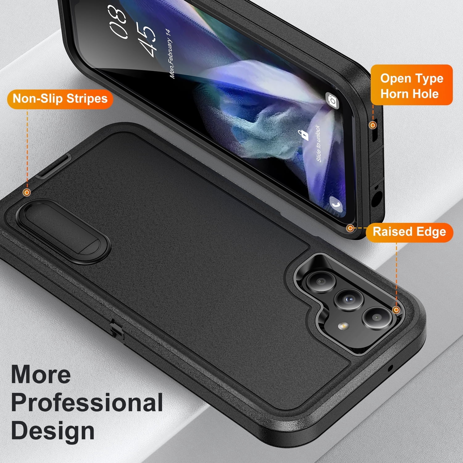 New Case for Samsung Galaxy A54 5G 6.4 inch,Heavy Duty 3 Layer Military Protection with Hidden Kickstand Shock Resistant Armor Hybrid Bumper Rugged Rubber Phone Cover,7 Color