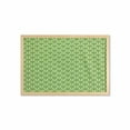 thumbnail image 1 of Forest Wall Art with Frame, Woodland Trees Willow Leaves on Stripes Retro Nature Life Growth Season Design, Printed Fabric Poster for Bathroom Living Room, 35" x 23", Green and Taupe, by Ambesonne, 1 of 2