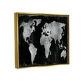 thumbnail image 3 of Stupell Weathered Black World Map Travel & Places Painting Gold Floater Framed Art Print Wall Art, 3 of 6