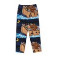 thumbnail image 4 of Haiem Ocean Scene with Noah's Ark Women's Pajama Pants Ultra Lightweight Pjs Bottoms Sleepwear Bottom Pants With Pocket Drawstring-Large, 4 of 9