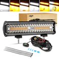thumbnail image 1 of Barra de Luz LED Auxbeam de 12 Pulgadas 300W 6 Modos Ámbar Blanco, 1 of 8