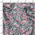 thumbnail image 2 of Soimoi Floral Print, Silk Fabric, Decor Sewing Fabric by The Yard 42 Inch Wide,Decorative Fabric for Shirts Suits Ties, Grayish Blue, 2 of 6