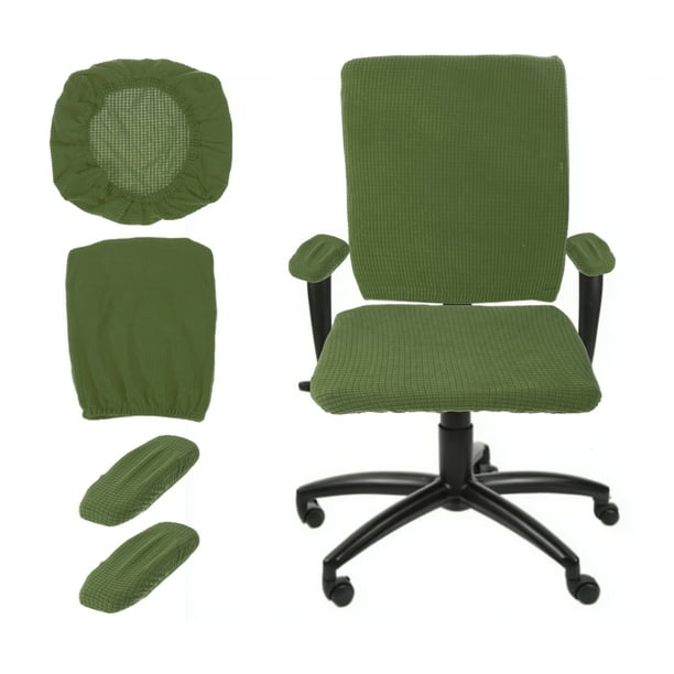Funda para Silla de Oficina con Funda para Reposabrazos para Silla de Computadora, Sillas de Escritorio Verde