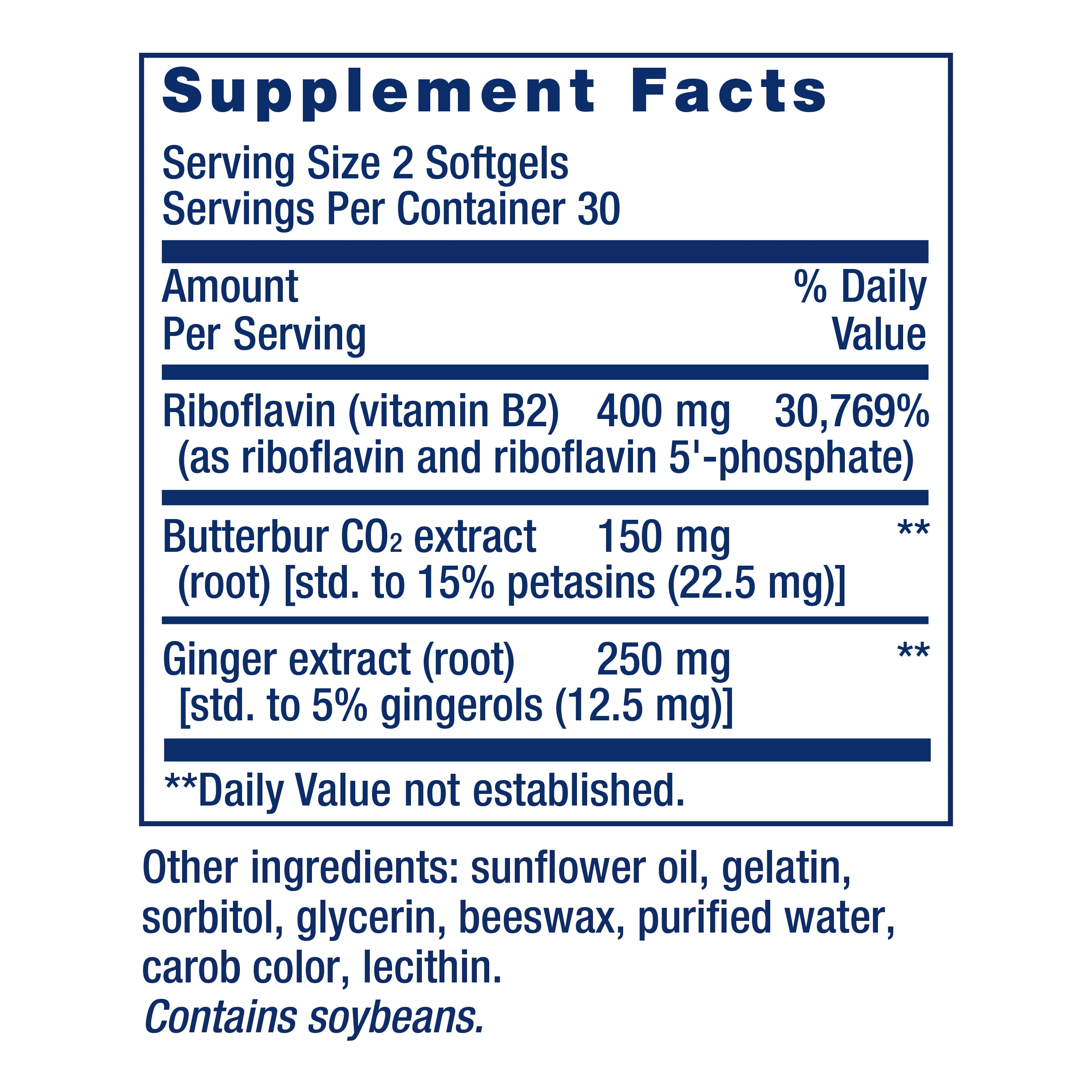 Life Extension Migra-Eeze™, helps relieve general head discomfort, butterbur, ginger, riboflavin, gluten-free, 60 softgels