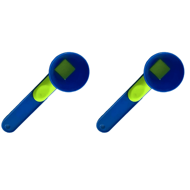 Cuchara Medidora + Embudo Preparación Antiderrames para Proteína en Polvo () Azul